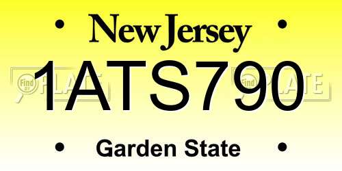 1ATS790 New Jersey License Plate