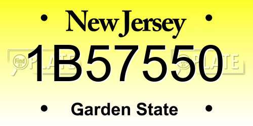 1B57550 New Jersey License Plate