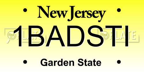 1BADSTI New Jersey License Plate