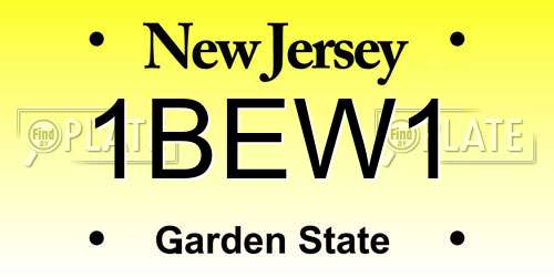 1BEW1 New Jersey License Plate