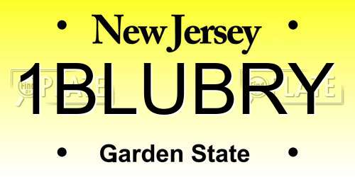 1BLUBRY New Jersey License Plate