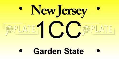 1CC New Jersey License Plate