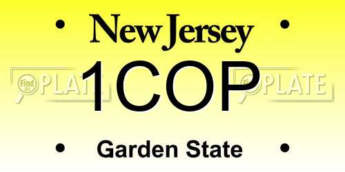 1COP New Jersey License Plate