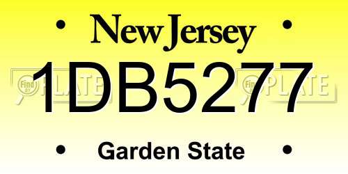 1DB5277 New Jersey License Plate