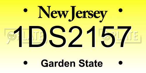 1DS2157 New Jersey License Plate