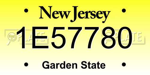 1E57780 New Jersey License Plate