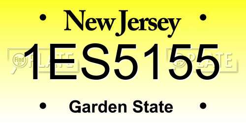 1ES5155 New Jersey License Plate