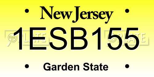 1ESB155 New Jersey License Plate