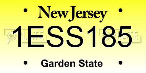 1ESS185 New Jersey License Plate
