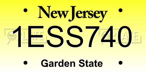 1ESS740 New Jersey License Plate