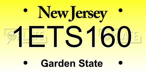 1ETS160 New Jersey License Plate