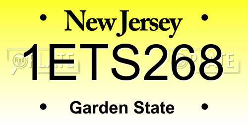 1ETS268 New Jersey License Plate