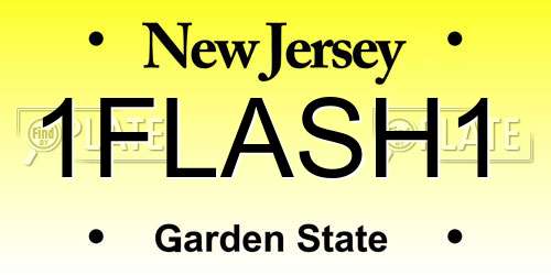 1FLASH1 New Jersey License Plate