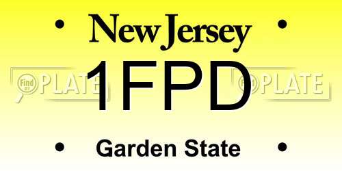 1FPD New Jersey License Plate