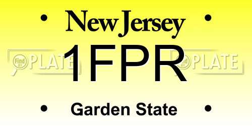 1FPR New Jersey License Plate