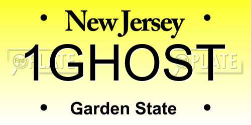 1GHOST New Jersey License Plate