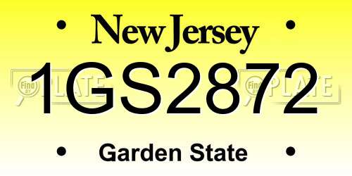 1GS2872 New Jersey License Plate