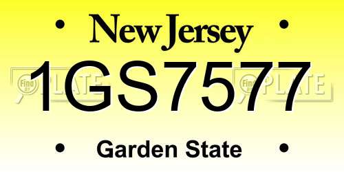 1GS7577 New Jersey License Plate