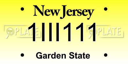 1III111 New Jersey License Plate