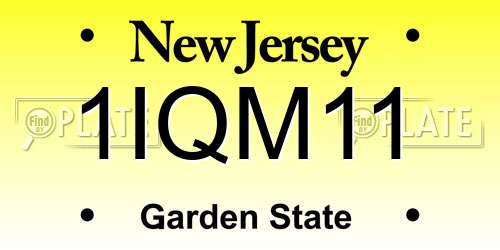 1IQM11 New Jersey License Plate