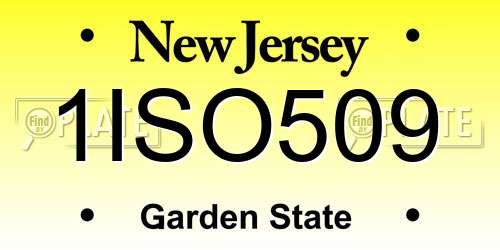 1ISO509 New Jersey License Plate