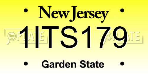 1ITS179 New Jersey License Plate
