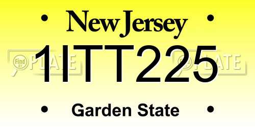 1ITT225 New Jersey License Plate