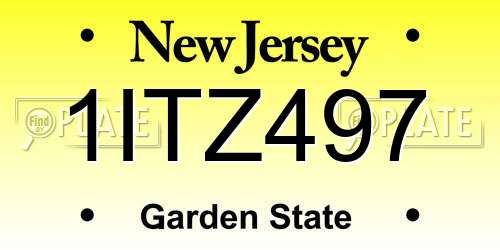 1ITZ497 New Jersey License Plate