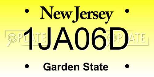 1JA06D New Jersey License Plate