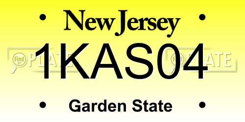 1KAS04 New Jersey License Plate