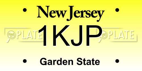 1KJP New Jersey License Plate