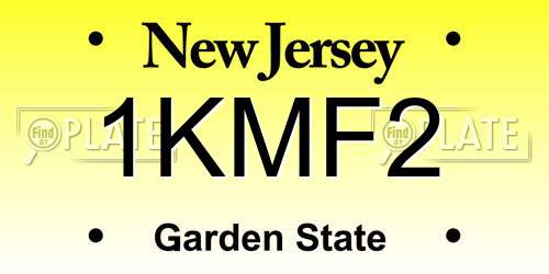 1KMF2 New Jersey License Plate