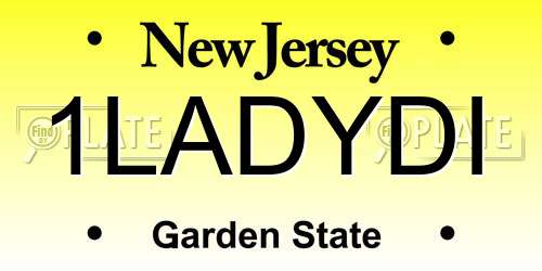 1LADYDI New Jersey License Plate