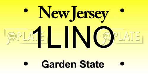 1LINO New Jersey License Plate