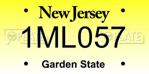 1ML057 New Jersey License Plate