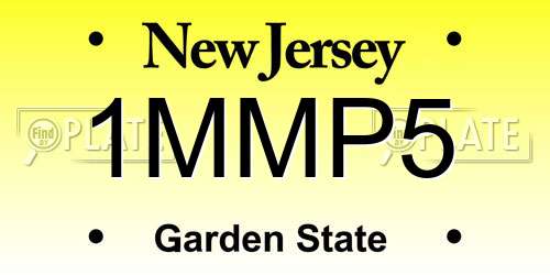 1MMP5 New Jersey License Plate