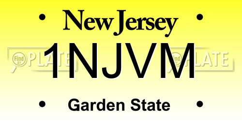 1NJVM New Jersey License Plate