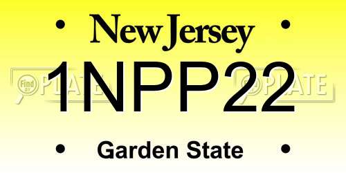 1NPP22 New Jersey License Plate