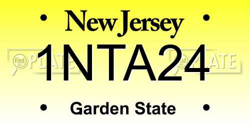 1NTA24 New Jersey License Plate