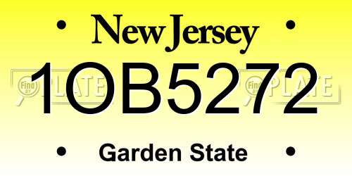 1OB5272 New Jersey License Plate