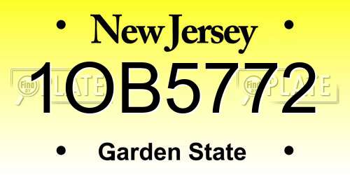 1OB5772 New Jersey License Plate