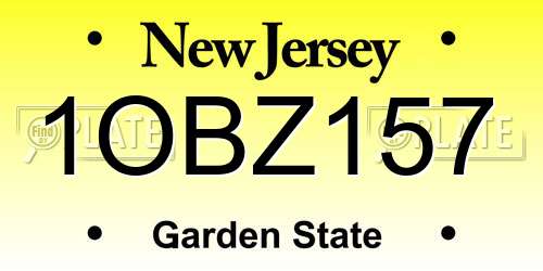 1OBZ157 New Jersey License Plate