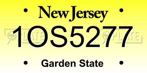 1OS5277 New Jersey License Plate