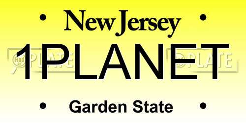 1PLANET New Jersey License Plate