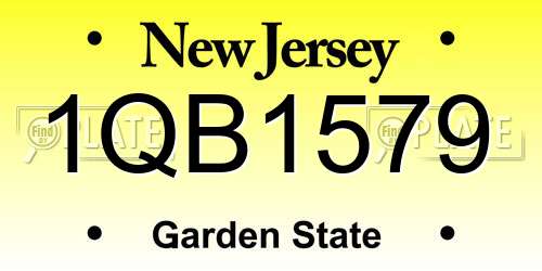 1QB1579 New Jersey License Plate