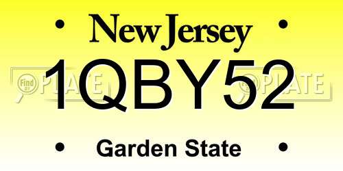 1QBY52 New Jersey License Plate