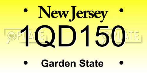 1QD150 New Jersey License Plate
