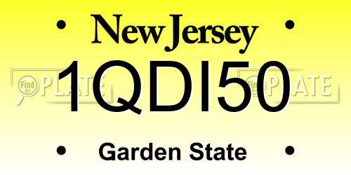 1QDI50 New Jersey License Plate