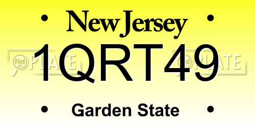 1QRT49 New Jersey License Plate