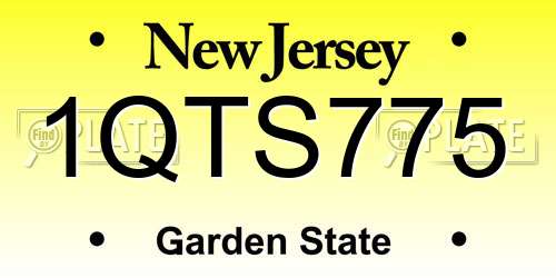 1QTS775 New Jersey License Plate
